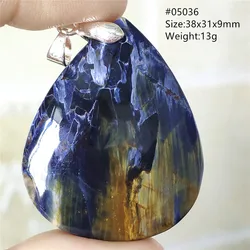 Natural Blue Pietersite Chatoyant Pendant Jewelry Yellow Fire Pietersite Beads Cat Eye Water Drop Women Men Oval Namibia AAAAAA