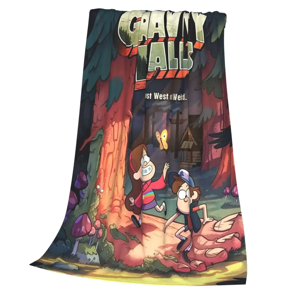 Gravitys Falls Blanket Soft Warm Flannel Throw Blanket Plush for Bed Living room Picnic Travel Home Sofa