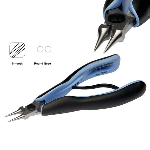 Lindstrom ERGO Precision Round Nose Pliers Micro-Touch Control for Jewelry Loops Dual-Component Synthetic Handle with Bio Spring