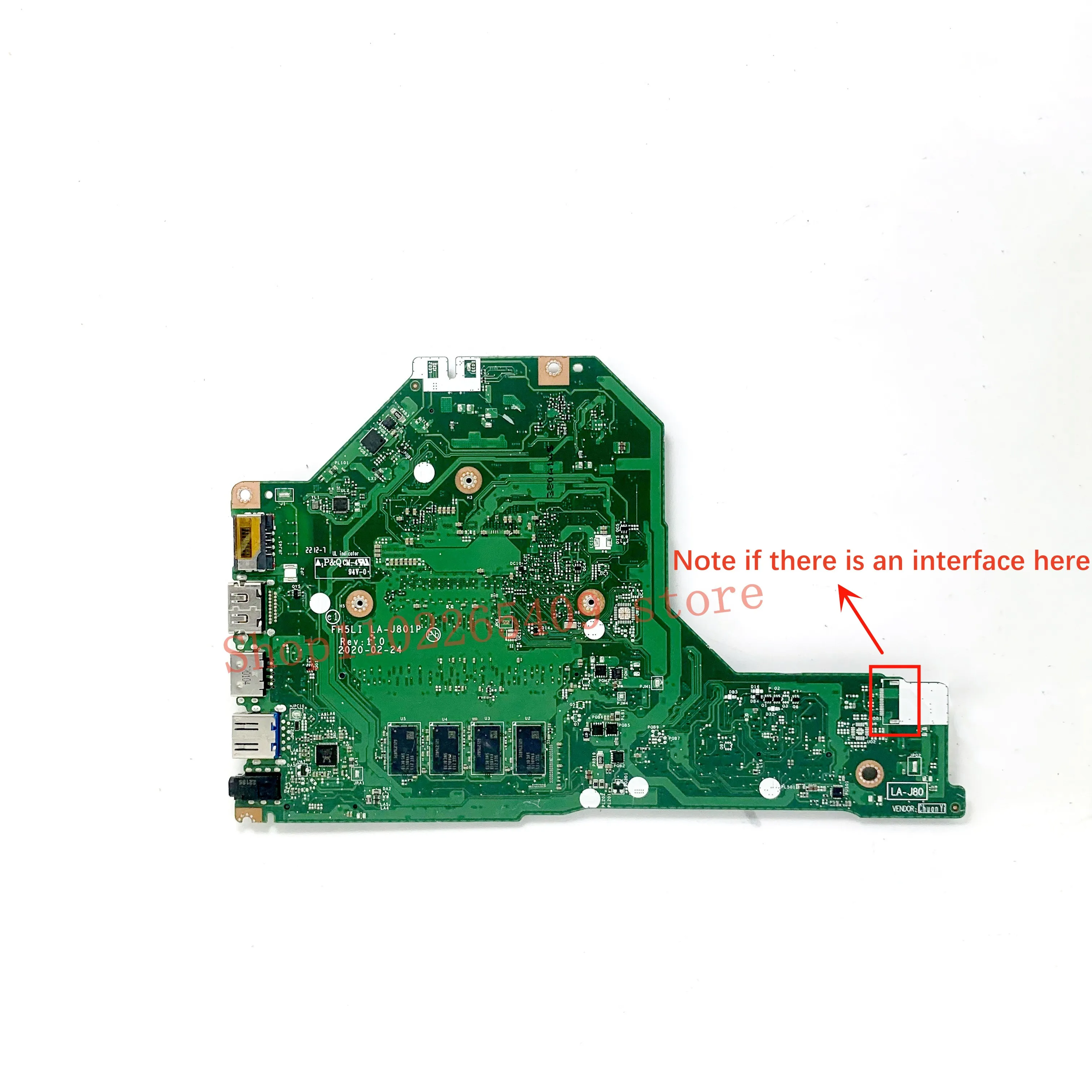 

FH5LI LA-J801P Высококачественная материнская плата для ноутбука ACER Aspire A315-56, материнская плата, 100% полная работа с процессором SRG0S I3-1005G1