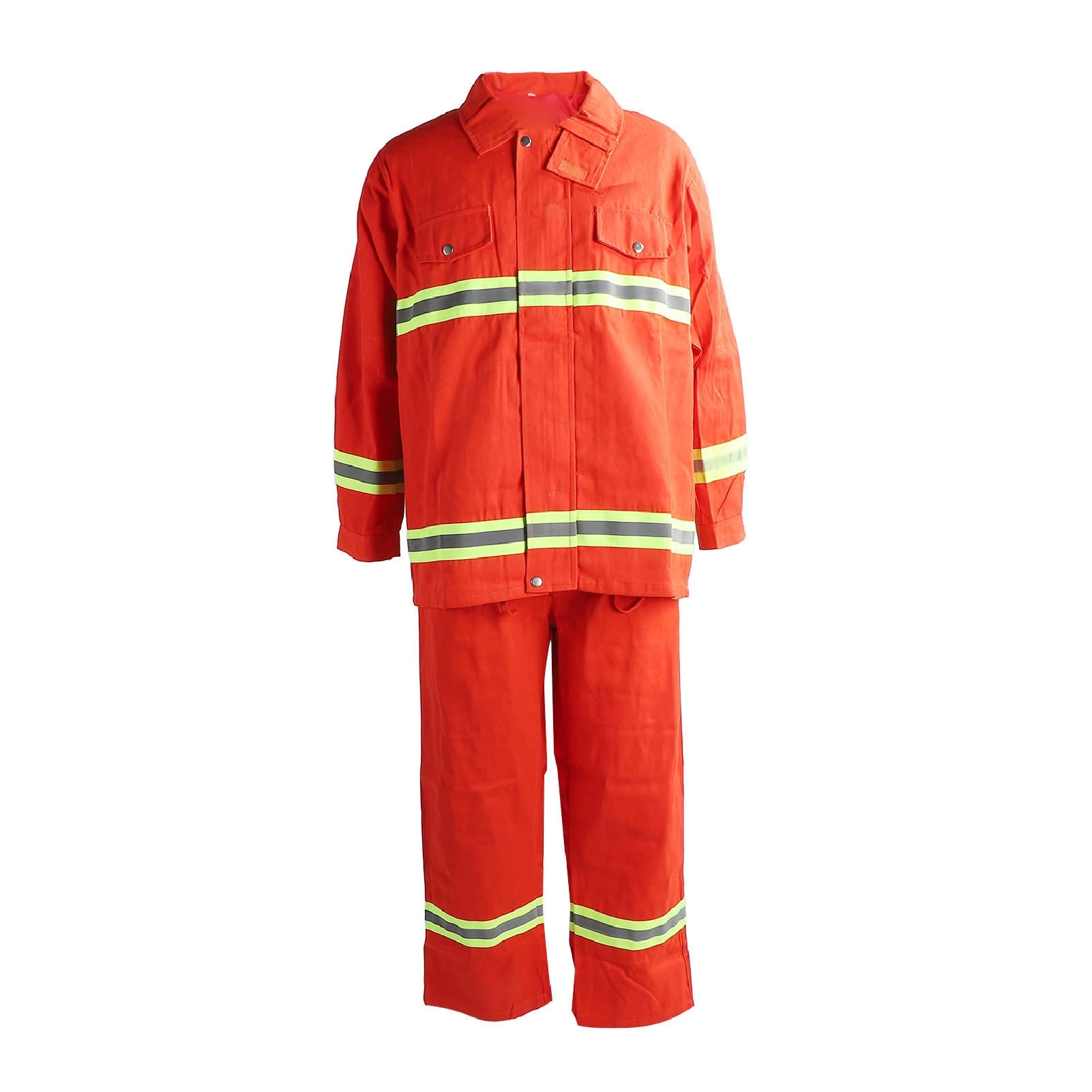 Flame Resistant Safety Suit Thermal Insulation Protective Clothing Zip Up Cotton Apparel with Reflective Strip Type 97