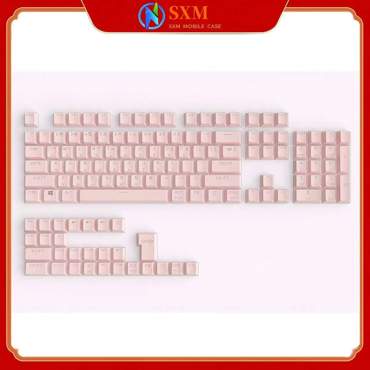 

Корейские механические колпачки для клавиш, полупрозрачные колпачки для клавиш с индивидуальным персонажем, корейский черно-белый иностранный язык