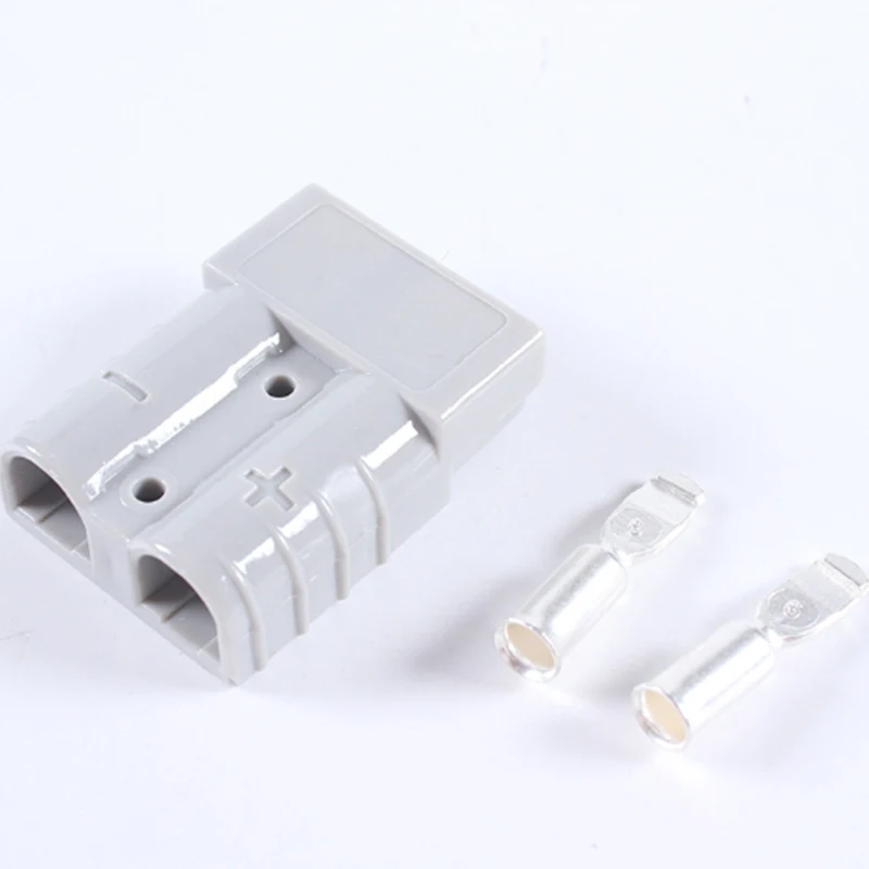 

AA84 10Pcs For Anderson Plug Connector 50A 600V 6AWG Silver Plated Solid Copper Terminal AC/DC Power Tools