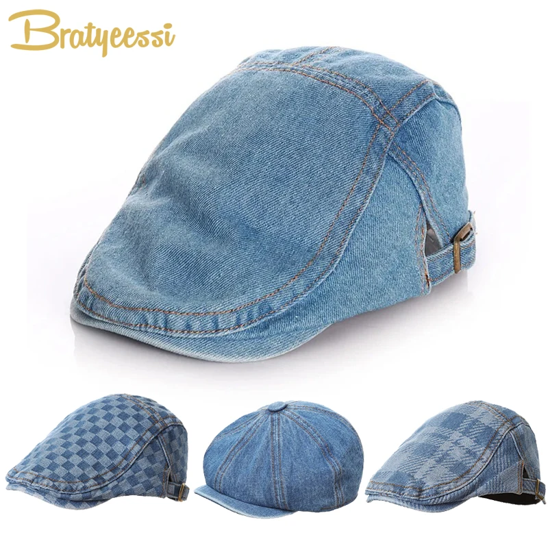 Denim Kids Hat for Boys Girls Classic Vintage Adjustable Baby Hat Autumn Winter Kids Beret Hat Children Cowboy Cap 2-12Y