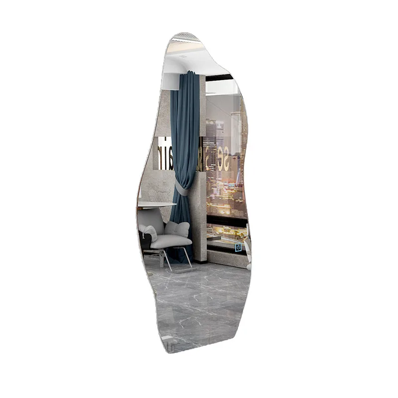 

Barber Shop Table Internet Celebrityg Hanging Mirror Hair Salon Floor-to-ceiling Haircut Mirror Hair Salon Special Mirror