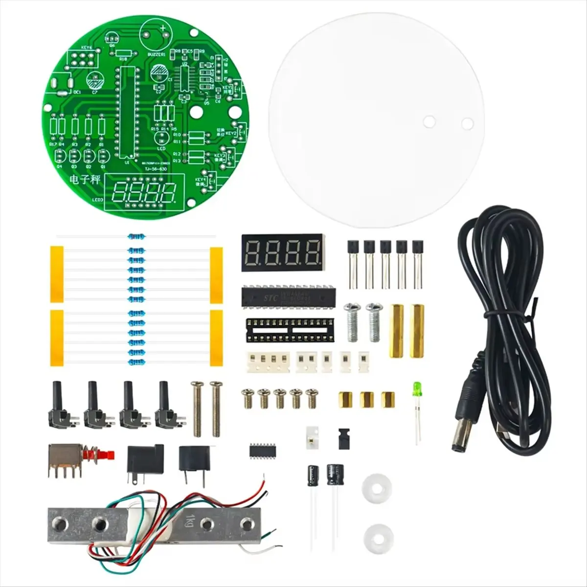 ABZT Electronic Scale DIY Kit,51 Microcontroller Soldering Practice Kit with Digital Tube Display HX711 Chip 5V
