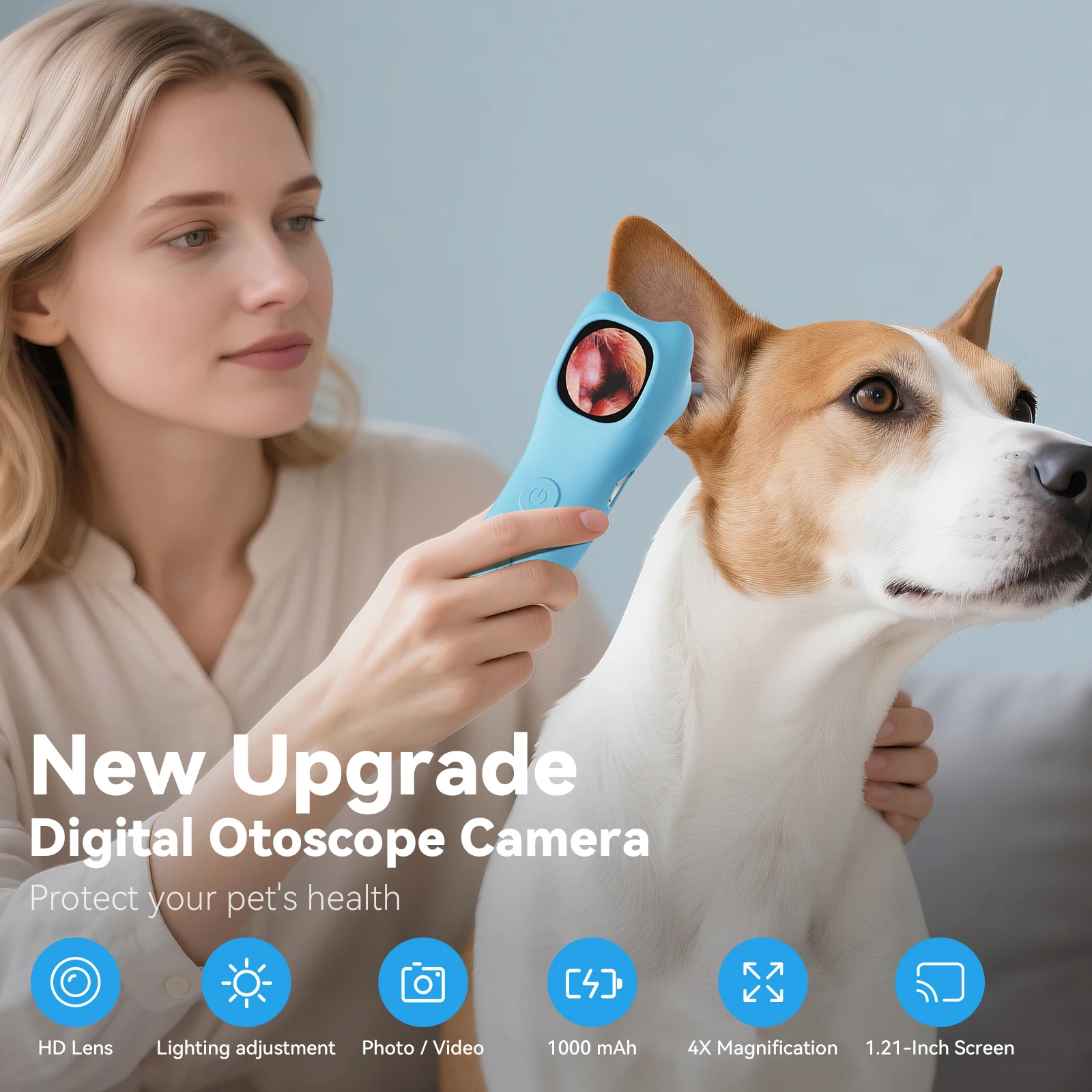 Q12-B Factory Direct Sale WIFI Electric IP67 Ear Camera for Pet Cat Dog | Smart Home Ear Cleaner with Animal Ear Inspection Cam