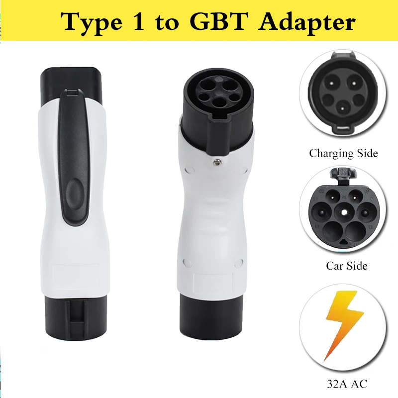 Type 1 to GBT Connector Electric car vehicle J1772 Type1 ev charger 16a 32A Charging Adapter