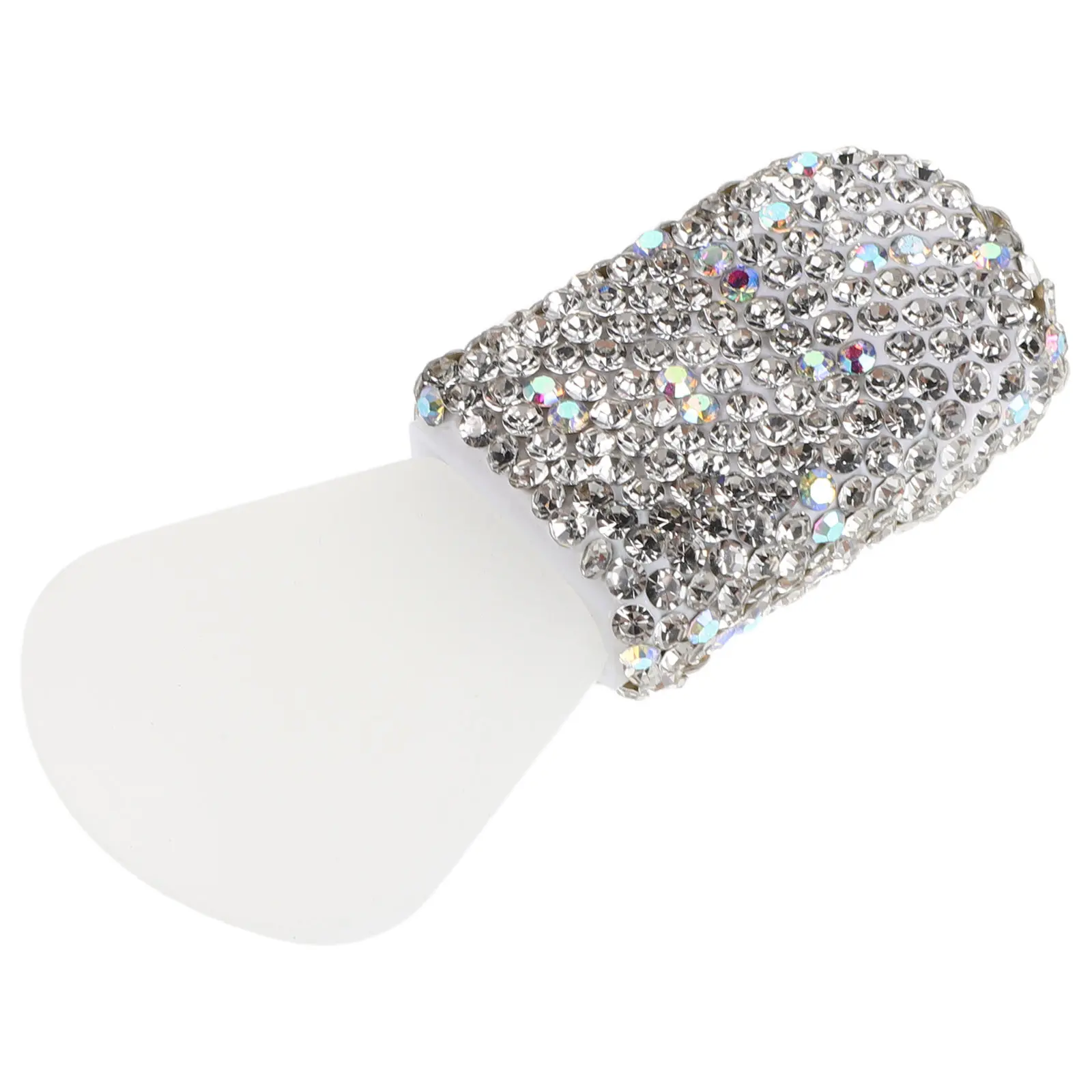 Mini Silicone Mask Brush Rhinestone Handle Hairless Facial Applicator Precise Mud Clay Mask Application Tool Face Serum Lotion