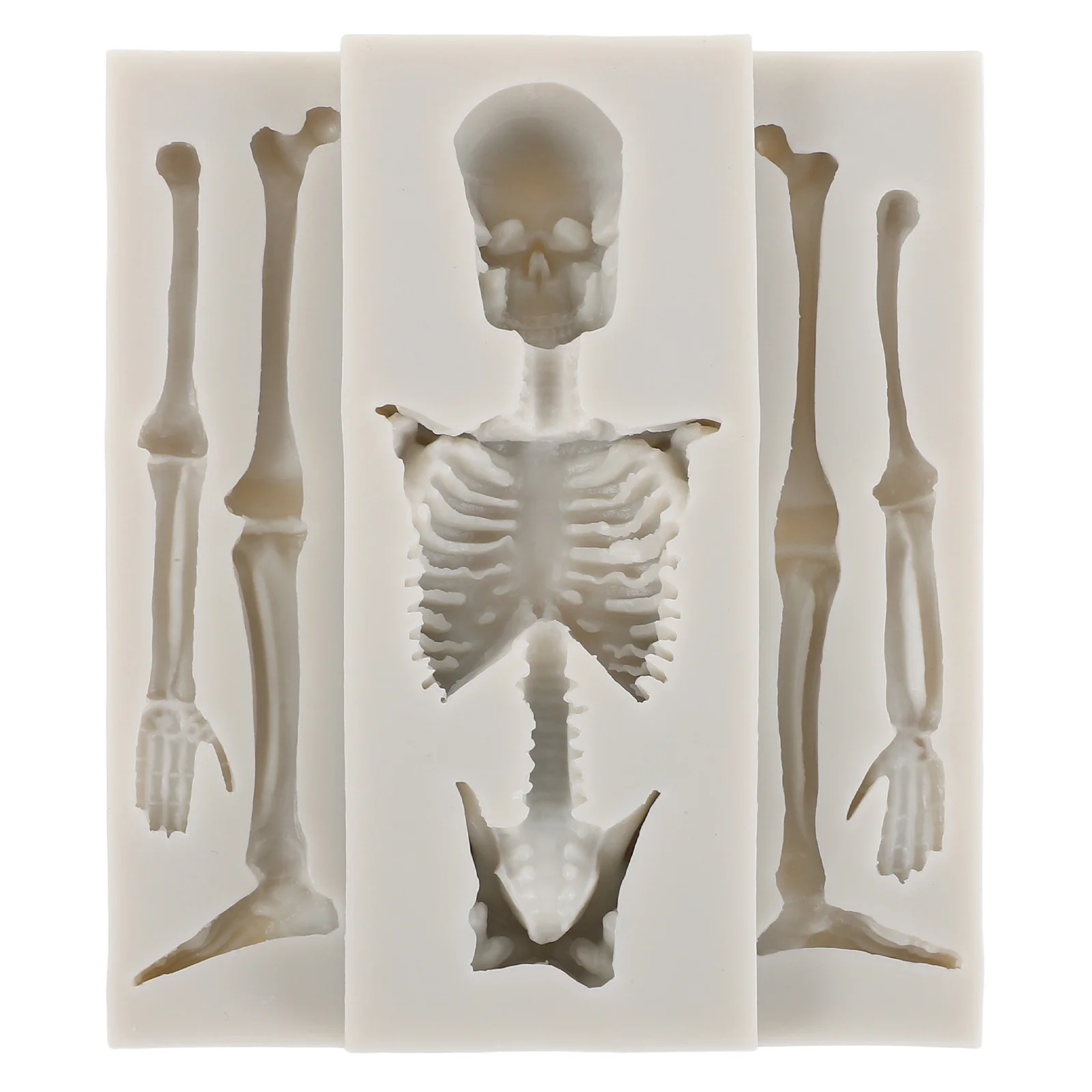 

2Pcs Silicone Skull Molds Halloween Non Stick Baking Mold for Chocolate Candy Jelly Cookie Decoration Chocolate Skull Mold