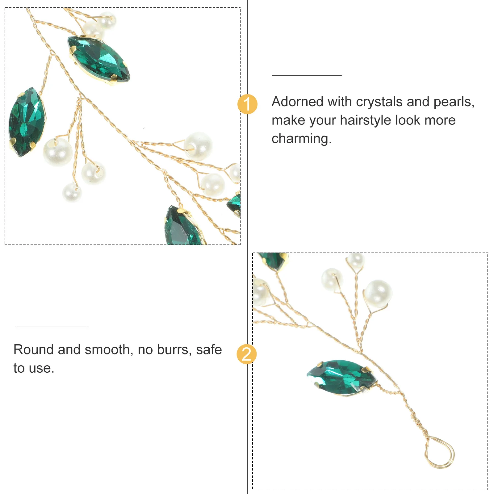 لؤلؤة هيرباند الزفاف خوذة أنيقة الزفاف العروس الشعر التبعي حفلة موسيقية الشعر الديكور الزفاف عقال #6