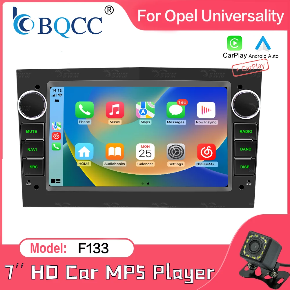 BQCC 7'' Car Radio RDS FM AM 7-Color Lights For Opel Astra H J Vectra Vauxhall Antara Zafira Corsa C D Vivaro Meriva Veda C-Max
