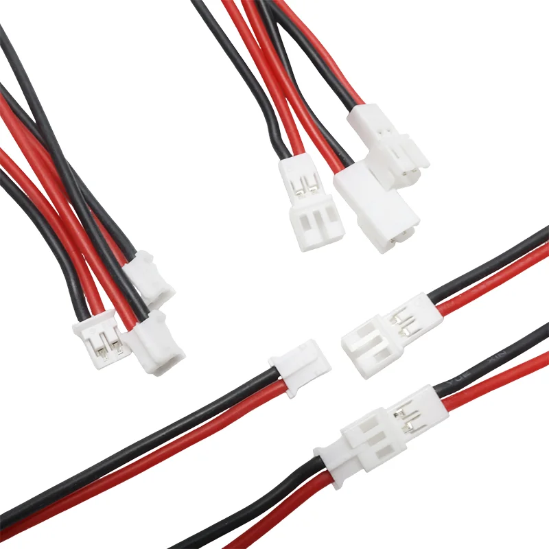 2Pair/10Pair JST PH2.0 10CM 2Pin 22AWG Wire Connectors Pitch 2.0mm Micro Male Plug Female Jack Electrical Cable Adapter Silicone