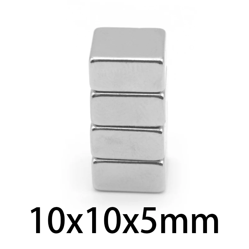 10pcs 10*10*5 mm Powerful Strong Magnetic Magnets 10x10x5 mm Rare Earth Neodymium Magnet 10x10x5mm Block 10*10*5 mm