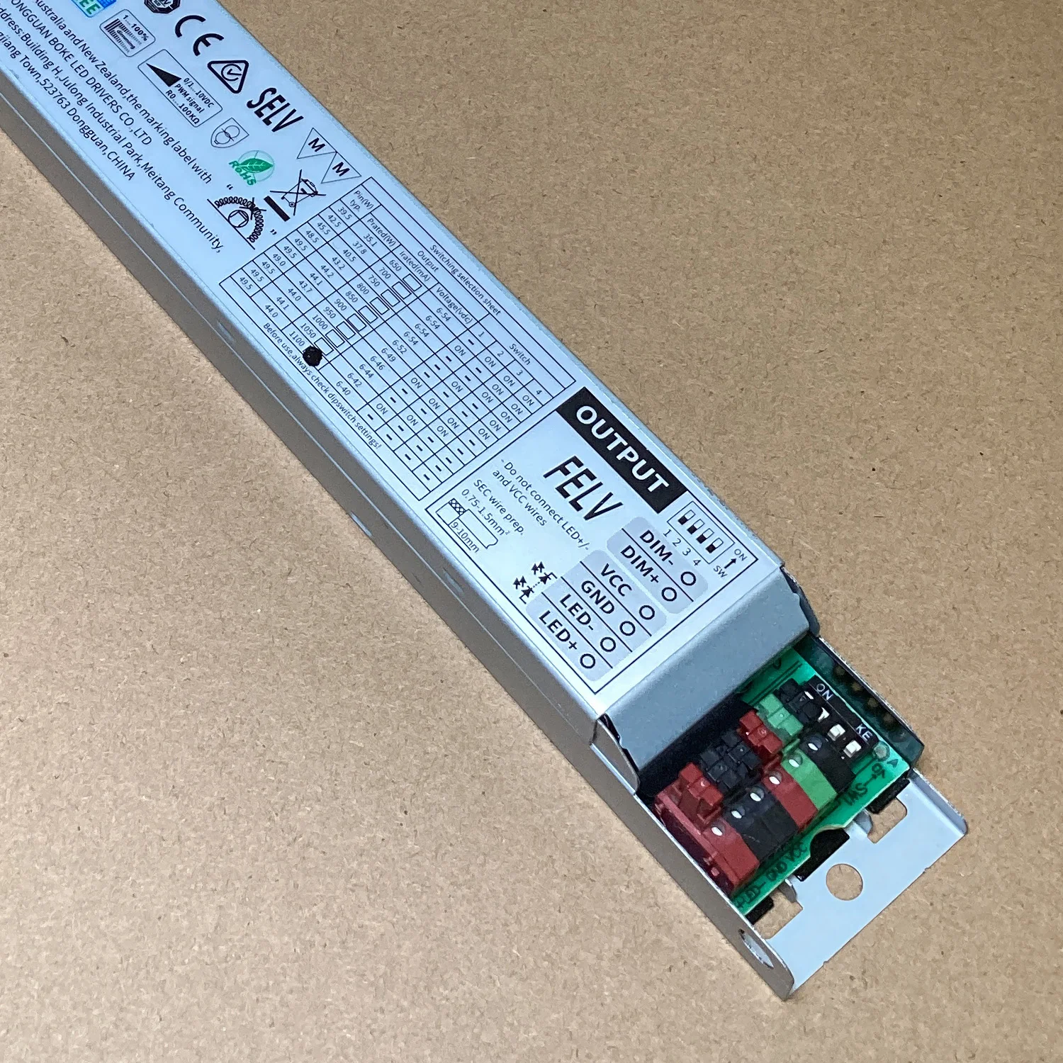 1-10V LED Driver CC 650-1100mA DIP-switch Linear Dimmable LED Tranformer with PWM Signal RX Dimming for Office Shop Industrial