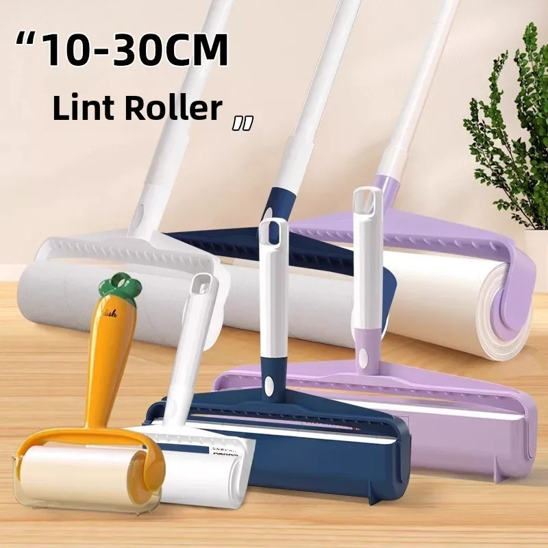 Strong Sticky Hair Remover Roller Long Pole Tearable Hair Brush Bed Hair Clothes Cleaning Tool Powerful Hair Removal Device
