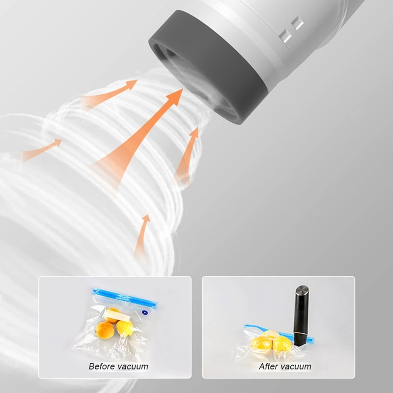 ปั๊มสุญญากาศแบบถือถุงดูดฝุ่นเครื่องสูญญากาศขนาดเล็กชาร์จไฟได้เครื่องสูญญากาศใช้ในครัวเรือนรักษาความสดใหม่