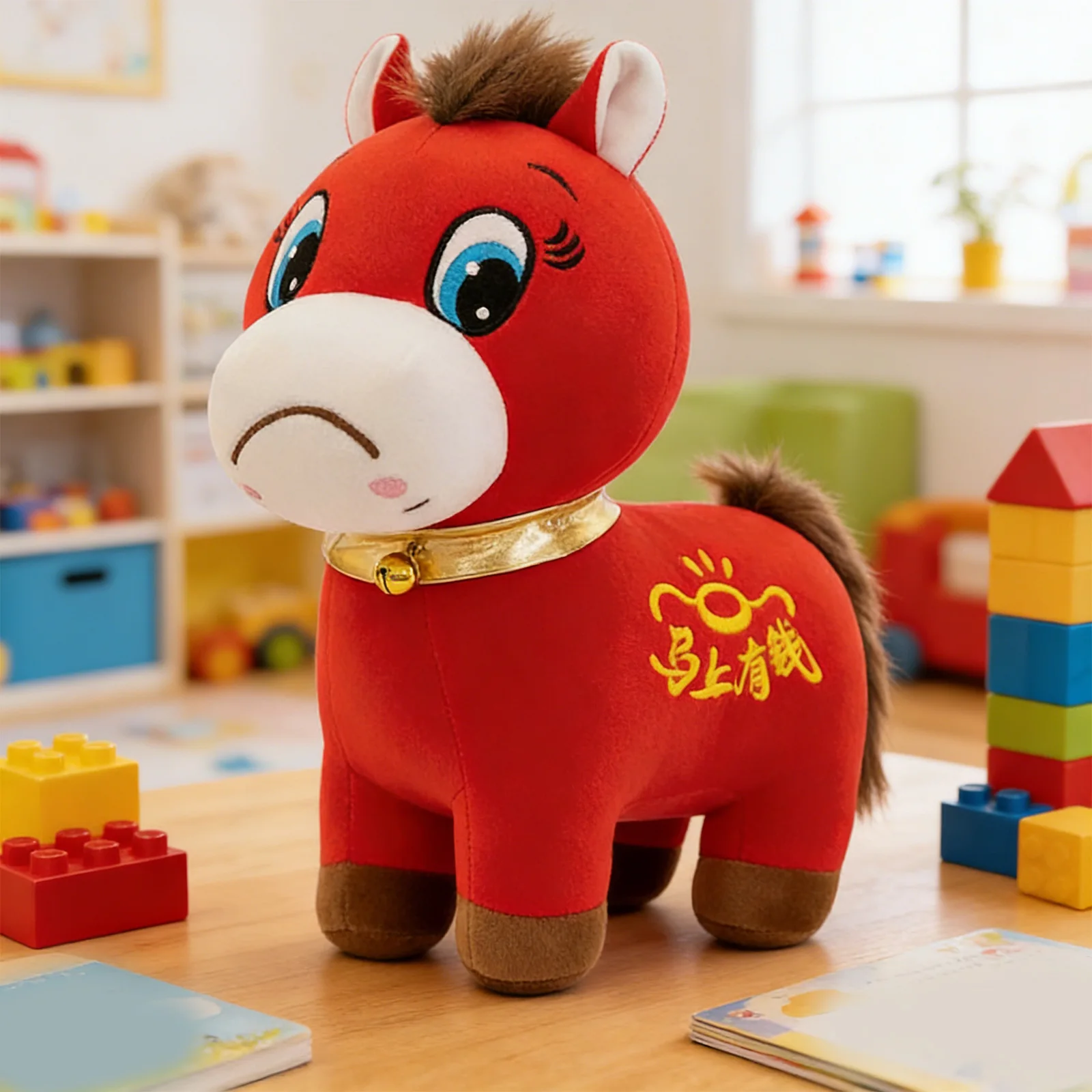 

2026 Year of The Horse Stuffed Animal Cute Chinese New Year Plush Horse Mascot Crying & Happy Horse Plush Set Blessing Souvenir