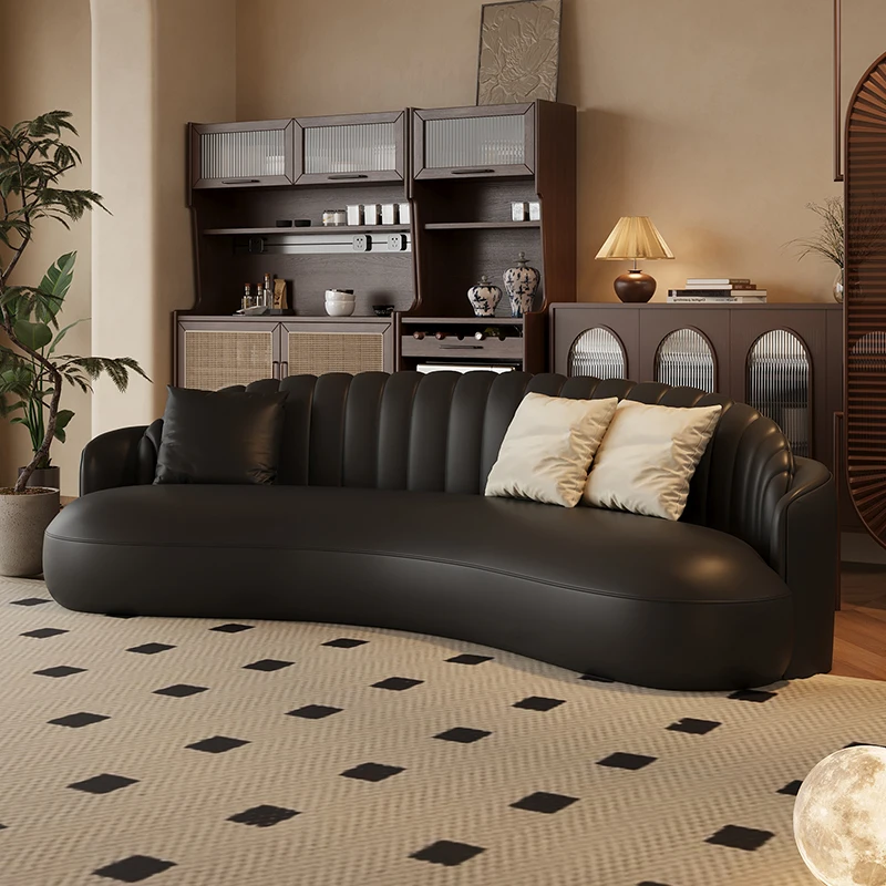 

Minimalist Black European Sofas Waterproof Reclining Luxury Lazy Lounges Puffs Nordic Lazy Woonkamer Banken Chinese Furniture