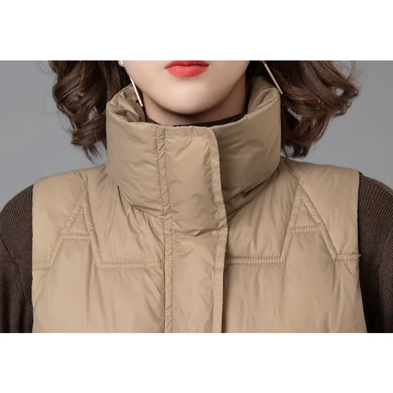 Chaleco de algodón para mujer, chaqueta de invierno, Parkas de longitud corta, prendas de vestir sueltas, abrigo fino, novedad de 2023