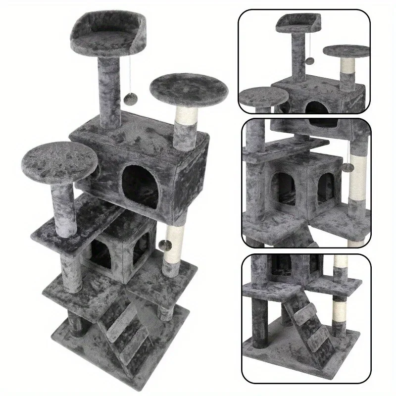 

Игровой комплекс Activity Center 53" STURDY: прочная когтеточка-башня с большим домиком для отдыха