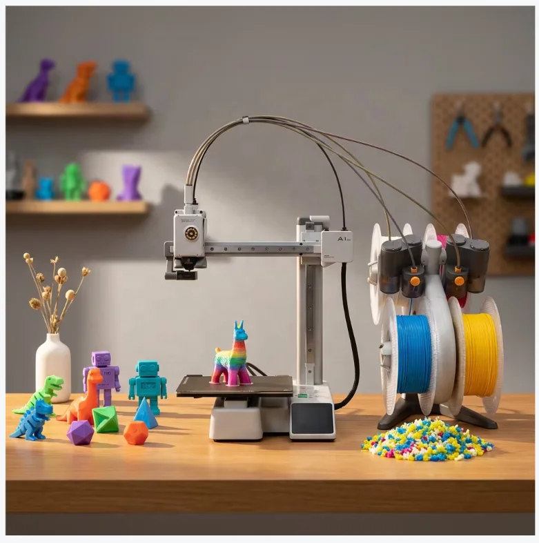 Original A1 Mini Combo 3D Model Making Printer Fully Automatic Leveling High-speed Precision Multi-color Printer