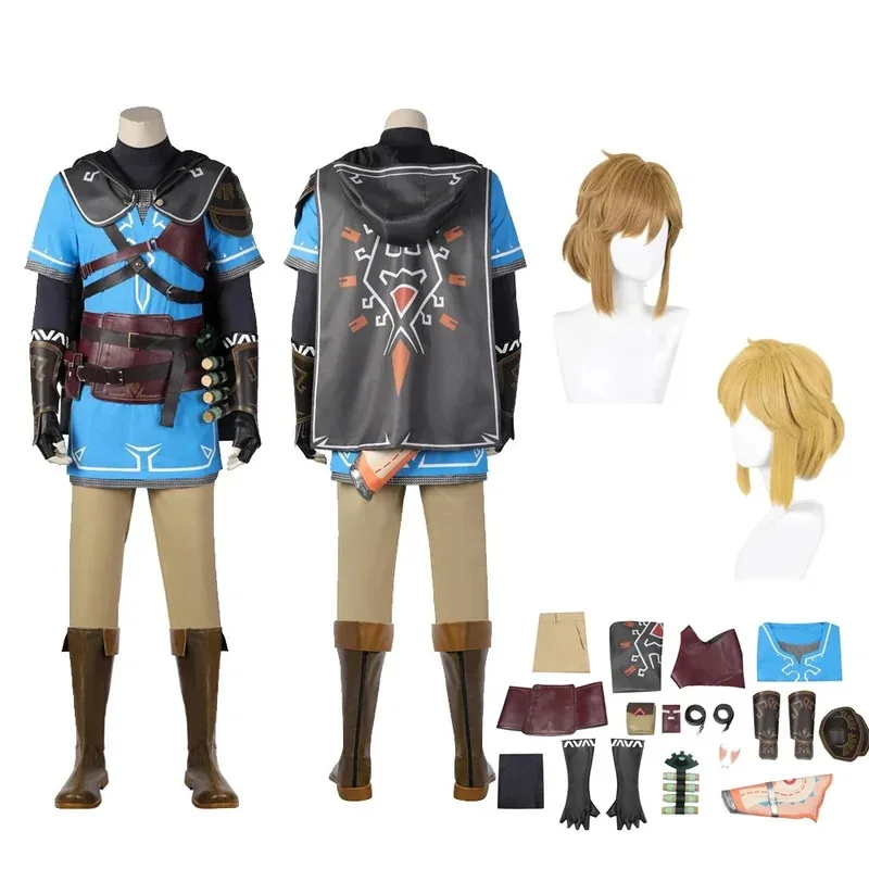 

Костюм для косплея Game Link, рубашка, плащ, аксессуары, наборы, наряд для взрослых для карнавальной вечеринки