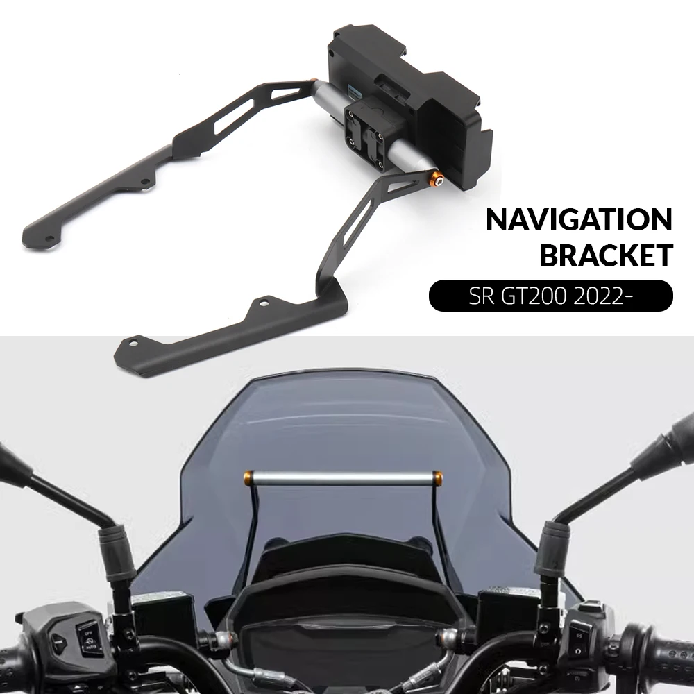 New Motorcycle Mobile Phone GPS Navigation Bracket Wireless Charging Support For Aprilia sr gt200 SR GT200 GT 200 2022 2023