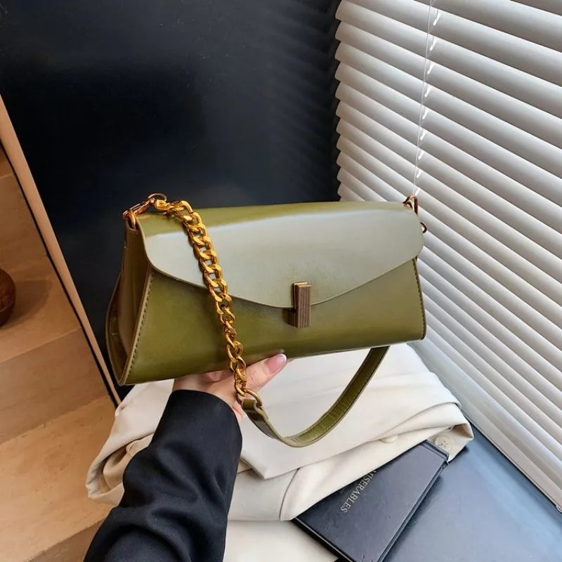 

Retro Quilted Doctor Bag for Women Woven Texture Maillard Tone Soft Touch Chain One Shoulder Bag Work Durable