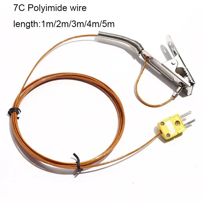 1PC Temperature Measuring Wire 1-5m Clamp 6.5cm Thermocouple Tunnel Furnace Clamp K-type Temperature Sensing Wire 0℃~482℃ image 4
