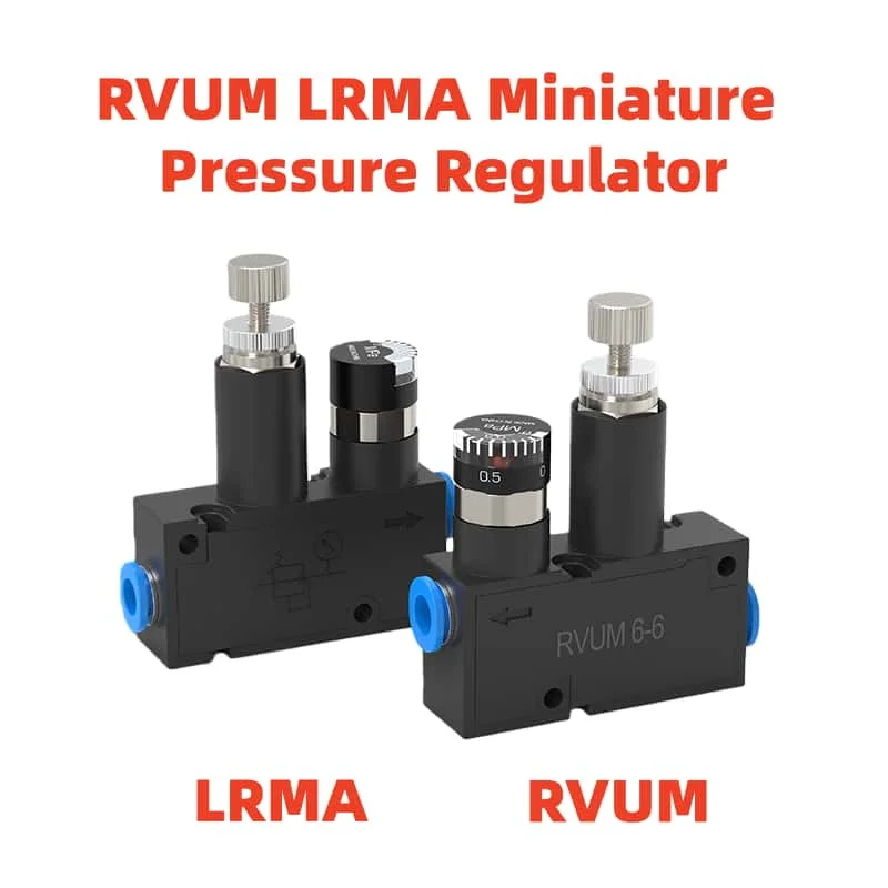

RVUM LRMA Pneumatic Micro Pressure Regulating Valve High-Strength Polymer for Pneumatic Systems, Lab Equipment, Air Tools