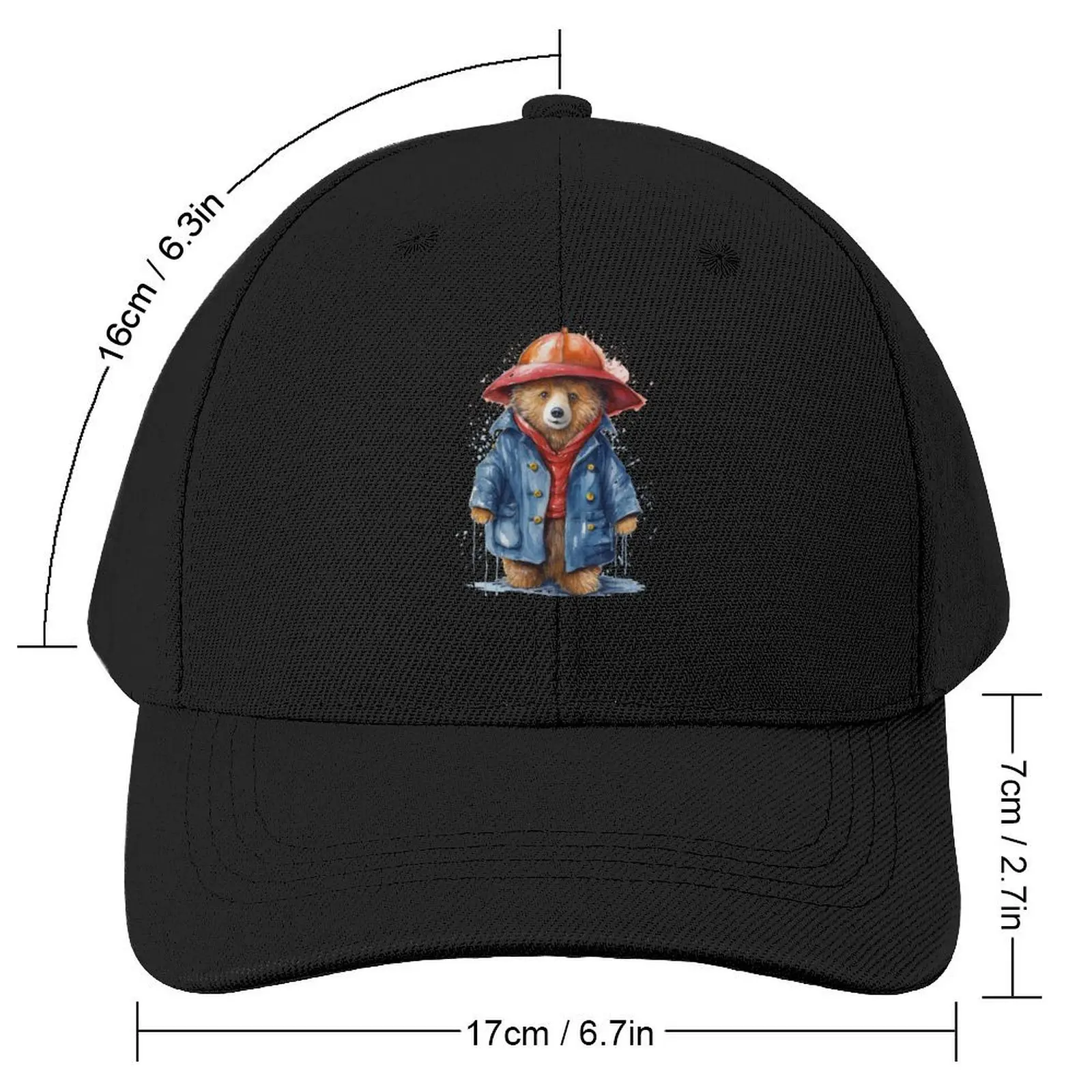 Groovy Paddington Bear Baseball Cap funny hat Hat Luxury Brand custom Hat Boy Child Women's