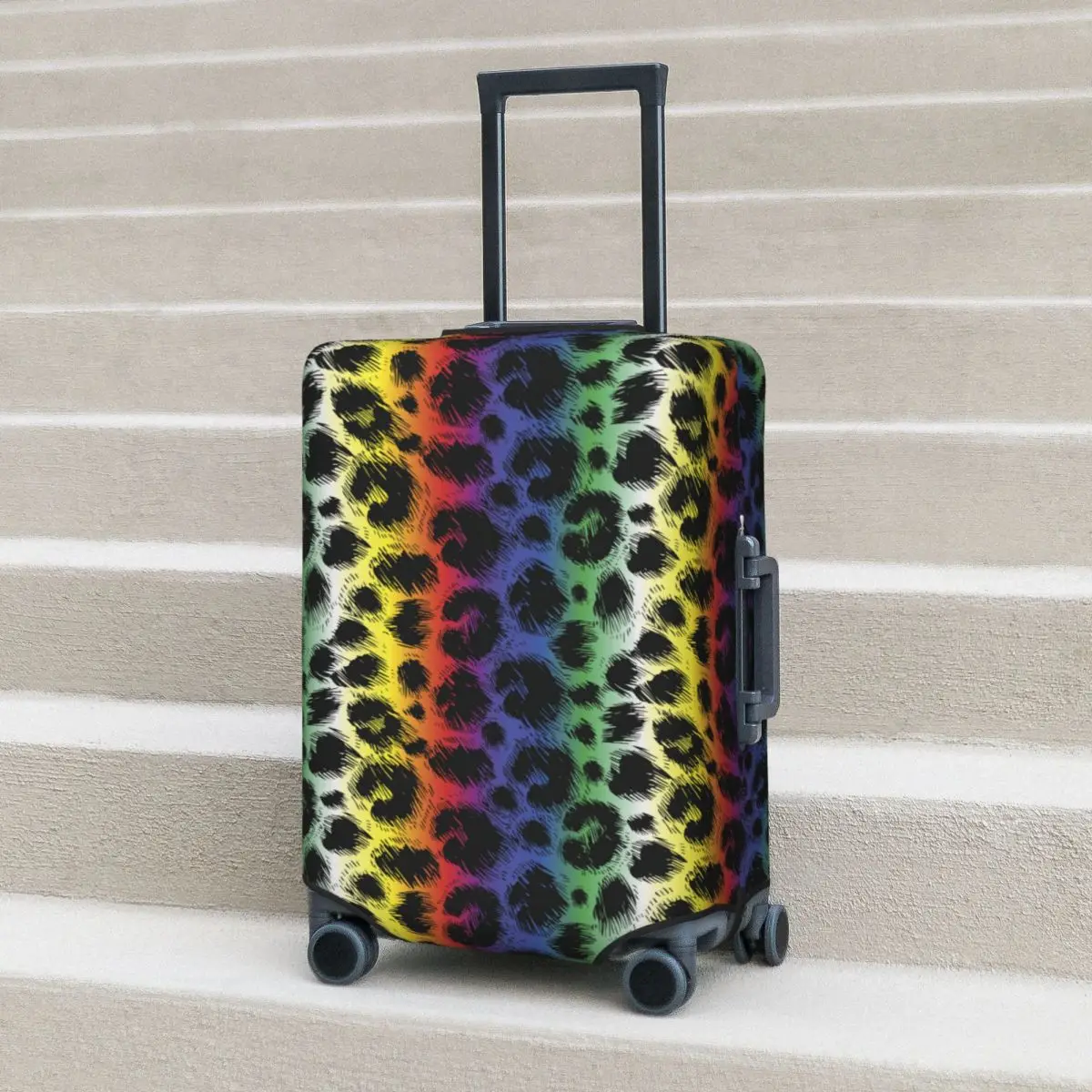 

Spotted Leopard Skin Suitcase Cover Holiday Animal Print Business Flight Useful Luggage Accesories Protection