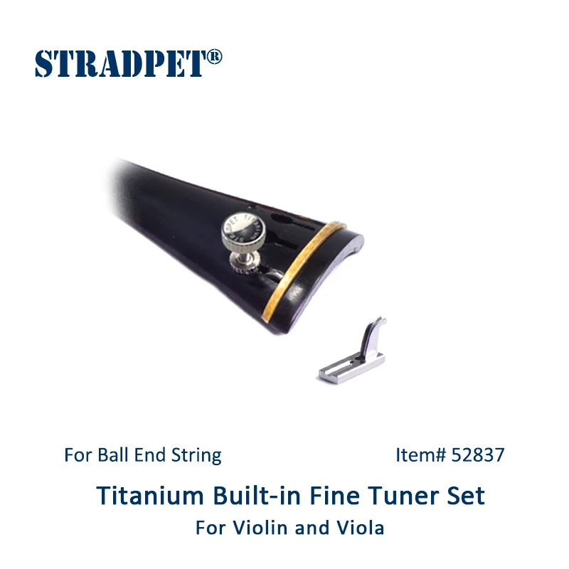 STRADPET violin built-in titanium fine tuner set for BALL-end string, Violin and viola accessories