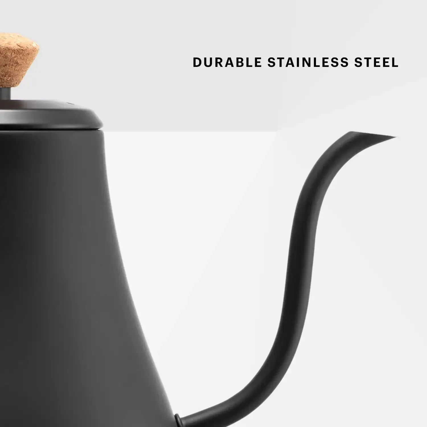 8-Cup Gooseneck Kettle, Stainless Steel, Cordless, Auto Shut-Off, Perfect for Pour-Over Coffee Brewing