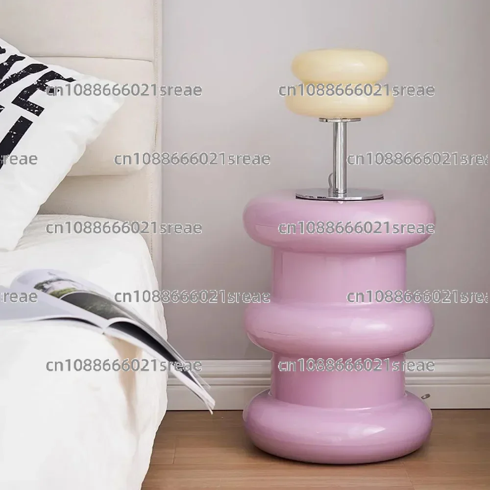 

Nordic Designer Coffee Tables Pink Mobile Round Simple Coffee Tables Aesthetic Space Saving Table De Chevet Bedroom Furniture
