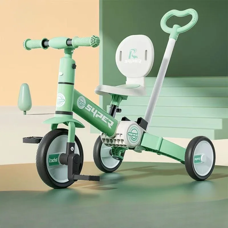 Children Can Remove The Multi Functional Three Wheeled Bicycle Environmentally Friendly Material Baby Pedal Balance Car Bicycle