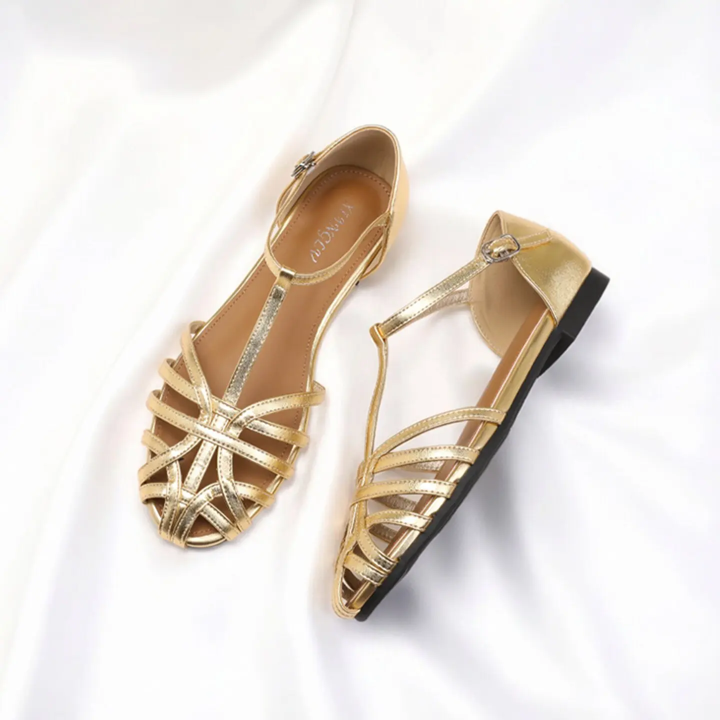 

Brand Designer Retro Women's Sandals 2026 Summer Hollow Woven Roman Shoes Casual Gladiator Shoes Flats Sandalia big Size 44