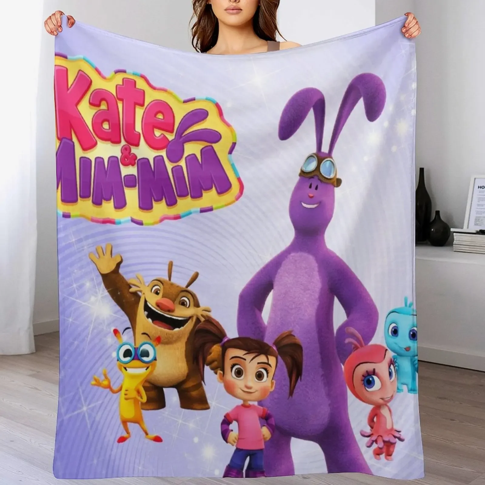 

Kate and Mim-Mim characters boomer Funny T Shirt Woman,Gift for Friends Throw Blanket Sofa Throw Plaid Warm Blankets