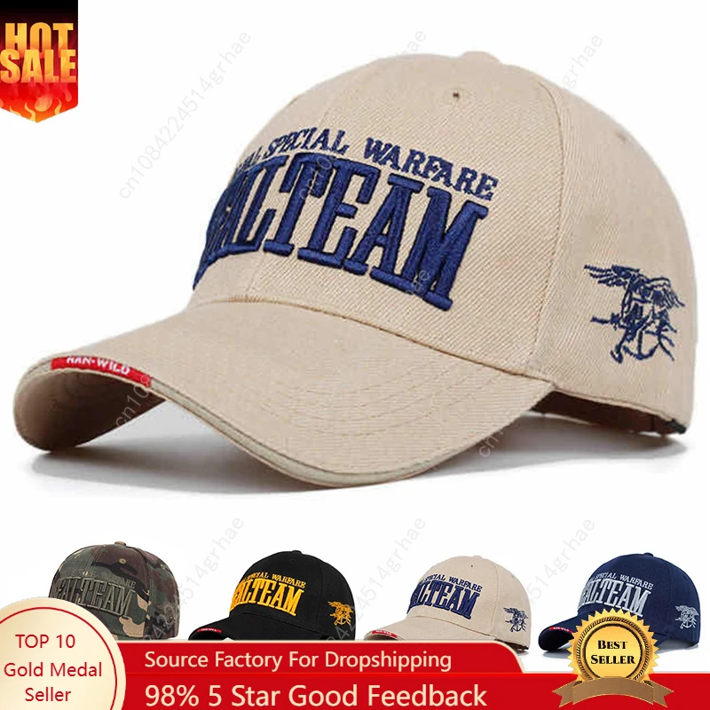 

Unisex SEALTEAM Letter Embroidery Baseball Caps Spring and Autumn Outdoor Adjustable Casual Hats Sunscreen Hat