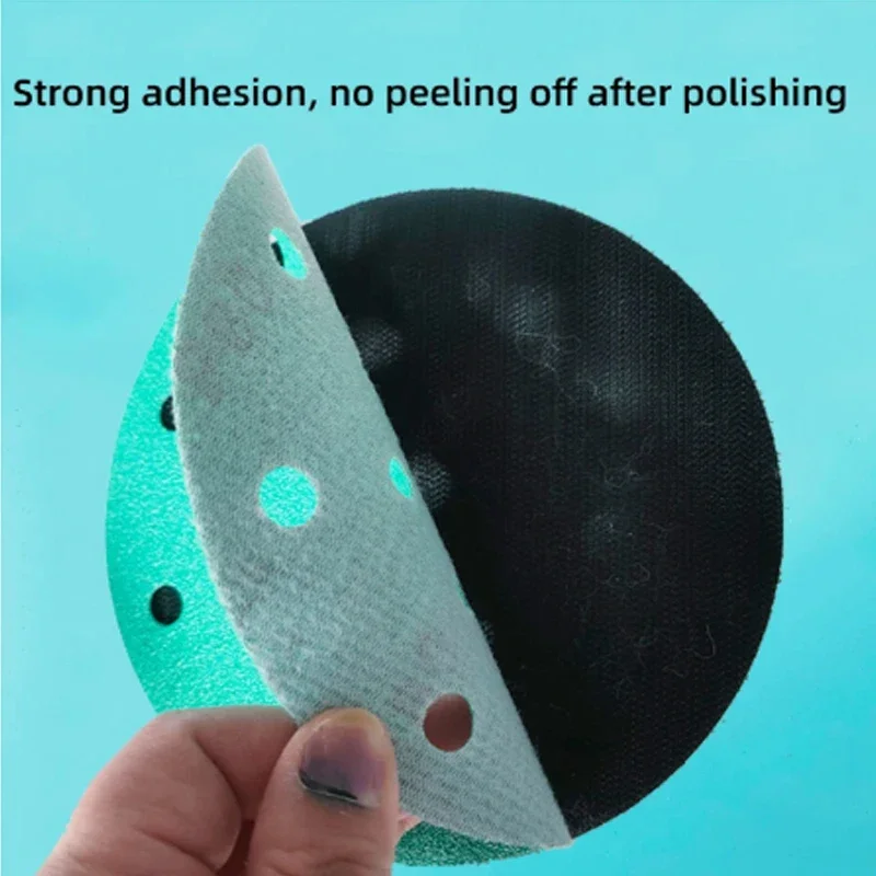 Green  6 "17-hole Sandpaper 150mm Round Flocking 80-400 Sand Abrasive For Car Face Wood Sander For Festool Sander