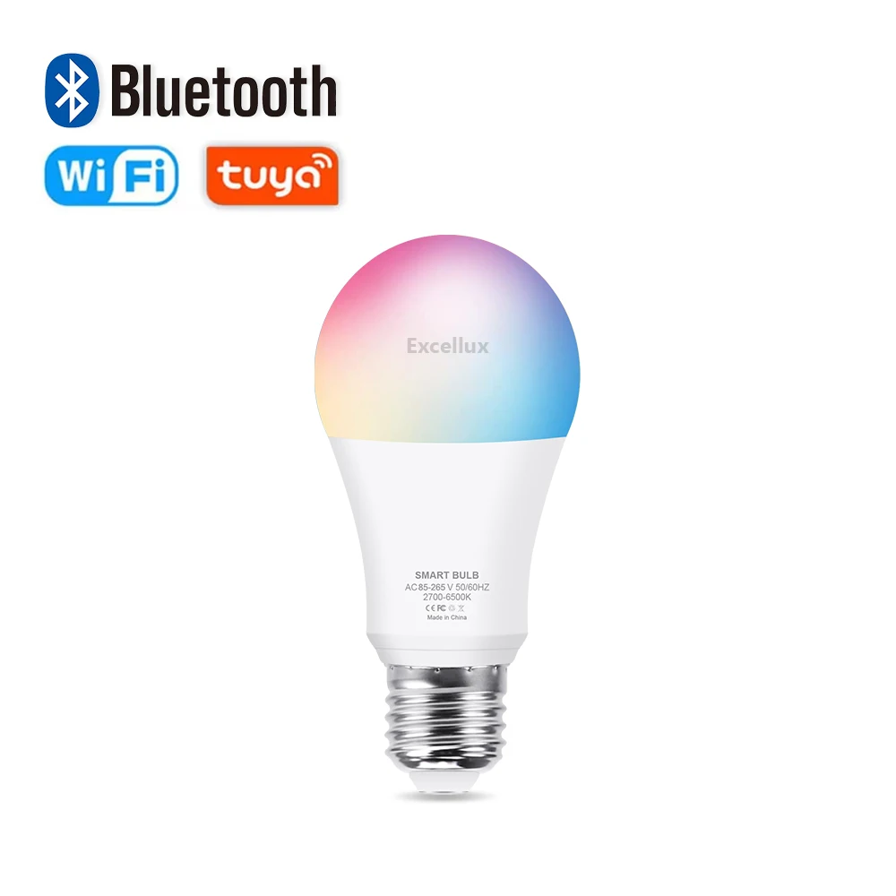 Tuya Wifi/Bluetooth Smart Led Light Bulb Alexa Led Lamp E27 RGB 2700K-6500K Smart Lamps For Google Home Assistant Smart Life