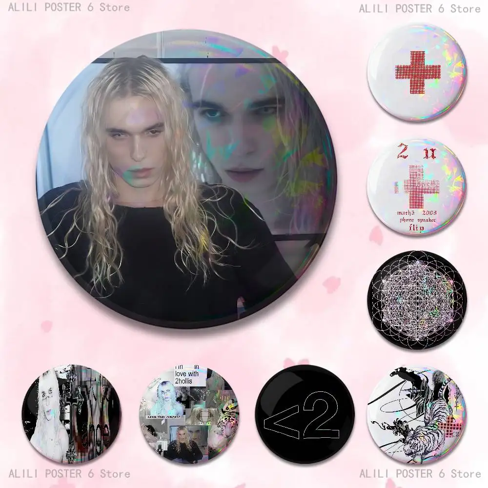 2hollis 2 poster boy Badges 25 32 44 58 75 mm Round Cosplay Pin Bag Decor Fans Collect Friends Gifts Brooch Souvenir