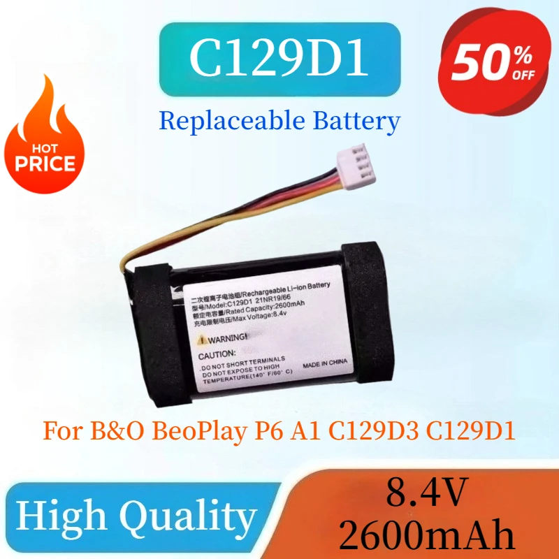 

High Quality 8.4V 2600mAh Replaceable Battery For B&O BeoPlay P6 A1 C129D3 C129D1 Bluetooth Speaker Battery