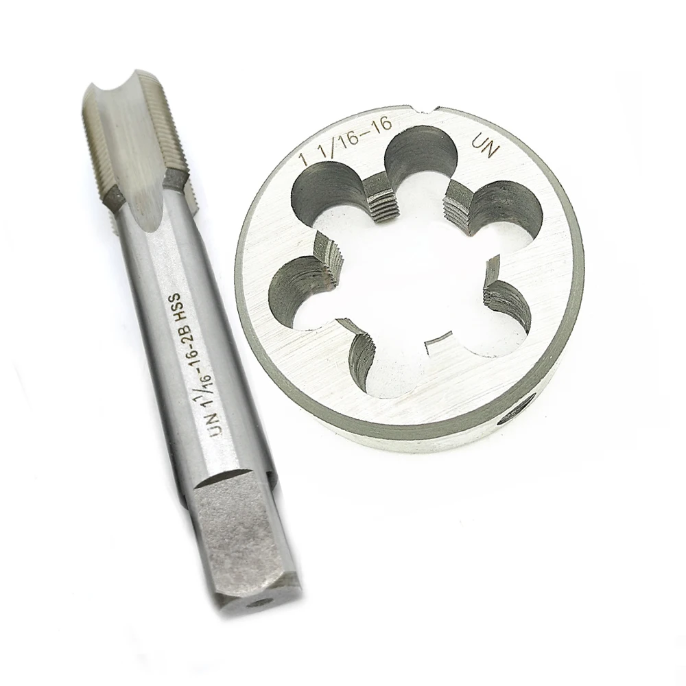 Juego de machos y troqueles de rosca unificados para mano derecha, juego de machos de roscar finos, UN UNF UNS, 1 ", 1-8, 1-3/16, 1, 1/4, 1", 1/16, 1 ", 3/16, 2 uds.