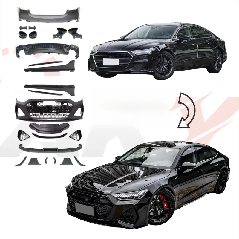 

Factory Hot Sal Bodykit для A7 2019-2023 Обновление до A7 RS7 Стиль Автомобильный бампер Решетка Боковая юбка Легкое вставление 1:1 Подходит