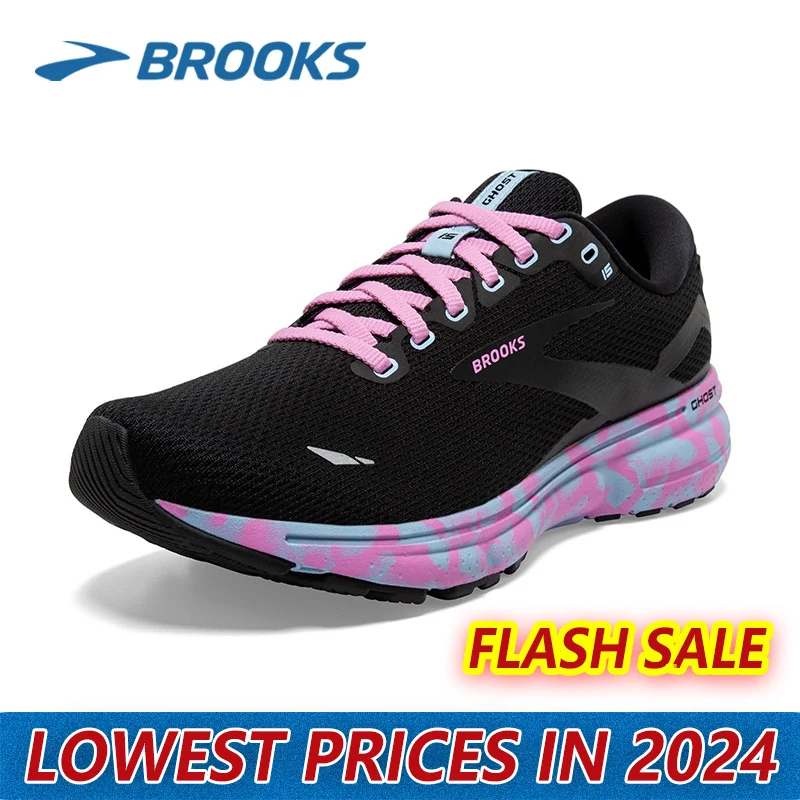 BROOKS Ghost 15 Women's Jogging Shoes Training Shoes Casual Sneakers Shock-absorbing outdoor running shoes are comfortable