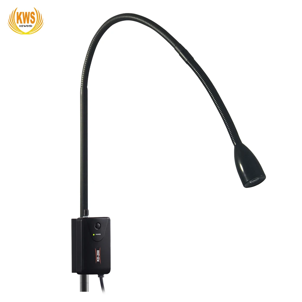 Lámpara de Examen LED de Alta Luminosidad de 3W con Cuello de Cisne para Cirugía General Veterinaria y Exámenes Médicos, Alimentación Eléctrica