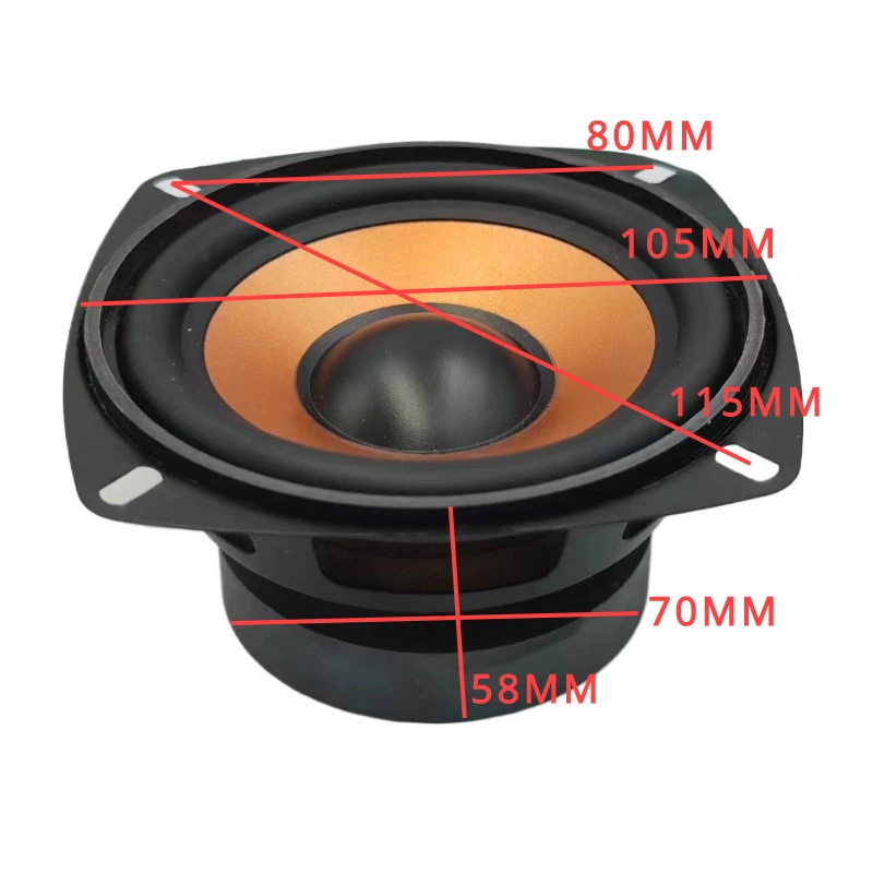 SOTAMIA 1 шт. 4-дюймовый сабвуфер аудио динамик 8 Ом 30 Вт HIFI динамики Super Bass домашняя музыка громкоговоритель для театра