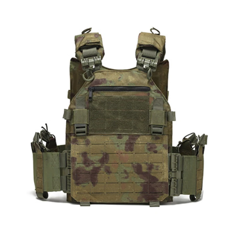 1Q Training Vest Hunting Men Lightweight Tactical Combat Vest Quick Release Multi-functional Wear-resistant Laser Cut Vest